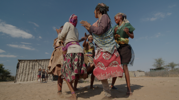Women of the Juhoan Peoples from Namibia dancing