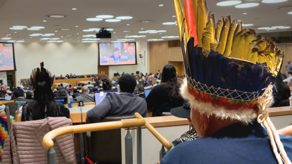Indigenous Peoples and allies gather at the U.N. Permanent Forum on Indigenous Issues in April 2025