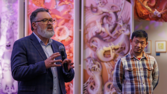 Justice Joseph Williams and Filmmaker Dan Lin speak at the Te Papa Museum