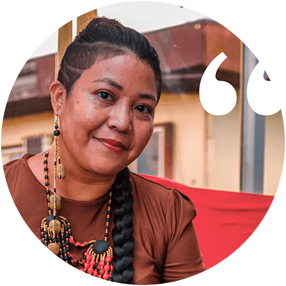 Quote graphic bubble featuring Jupta Itoewaki