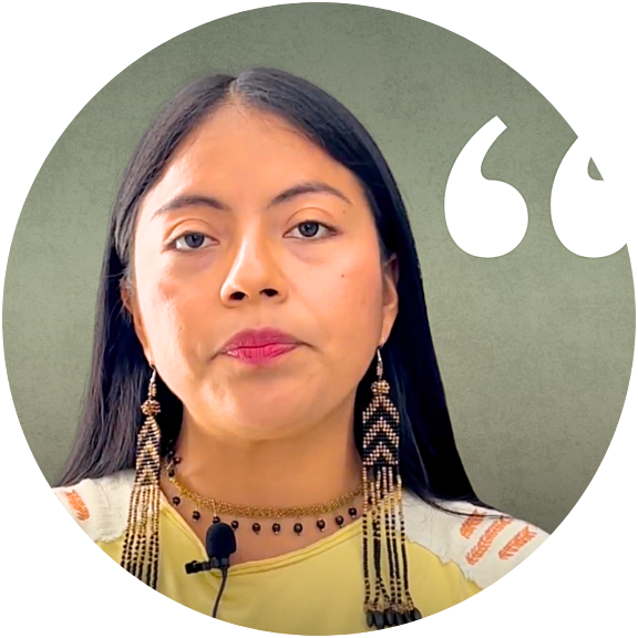 Quote graphic bubble featuring María José Andrade Cerda